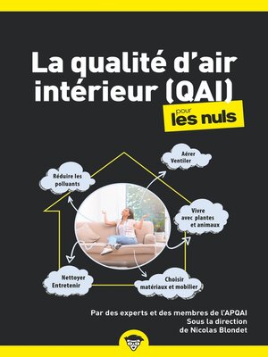 cover image of La qualité de l'air intérieur pour les Nuls, poche